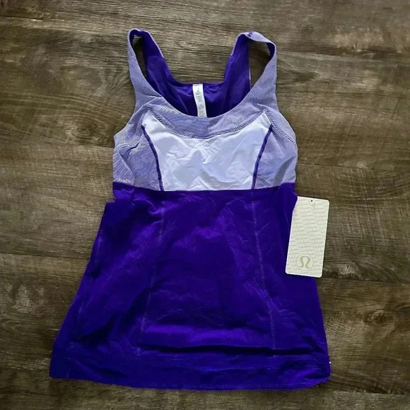 lululemon Ta Ta Topper Purple Tank Top 4 NWT - Picture 1 of 6